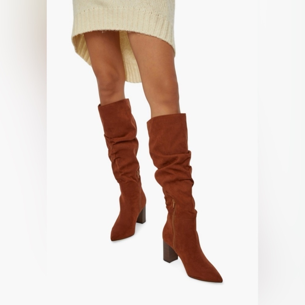 JustFab | Fiona Slouched Heeled Boots NIB!